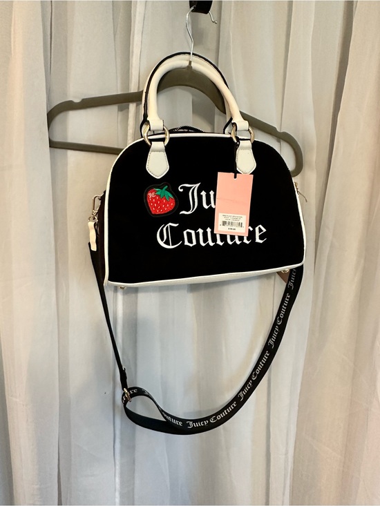 Juicy Couture Handbags - Juicy Couture Black & White Strawberry Patch Purse Arm and Shoulder Strap NWT